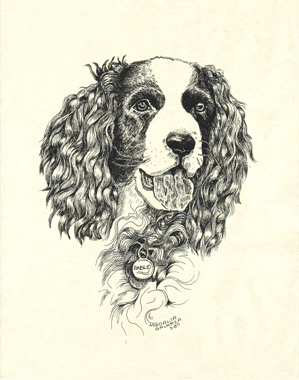Pablo, pen & ink