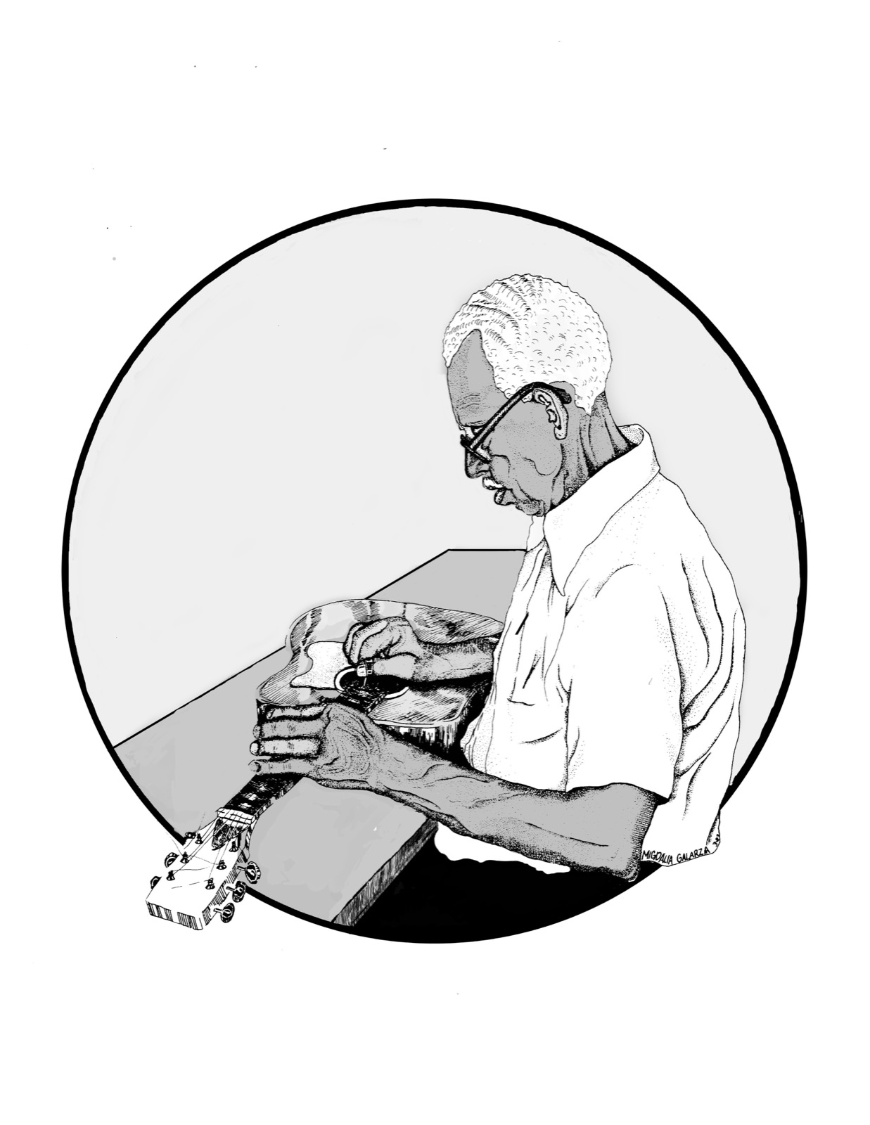 Dougs Dad, pen & ink