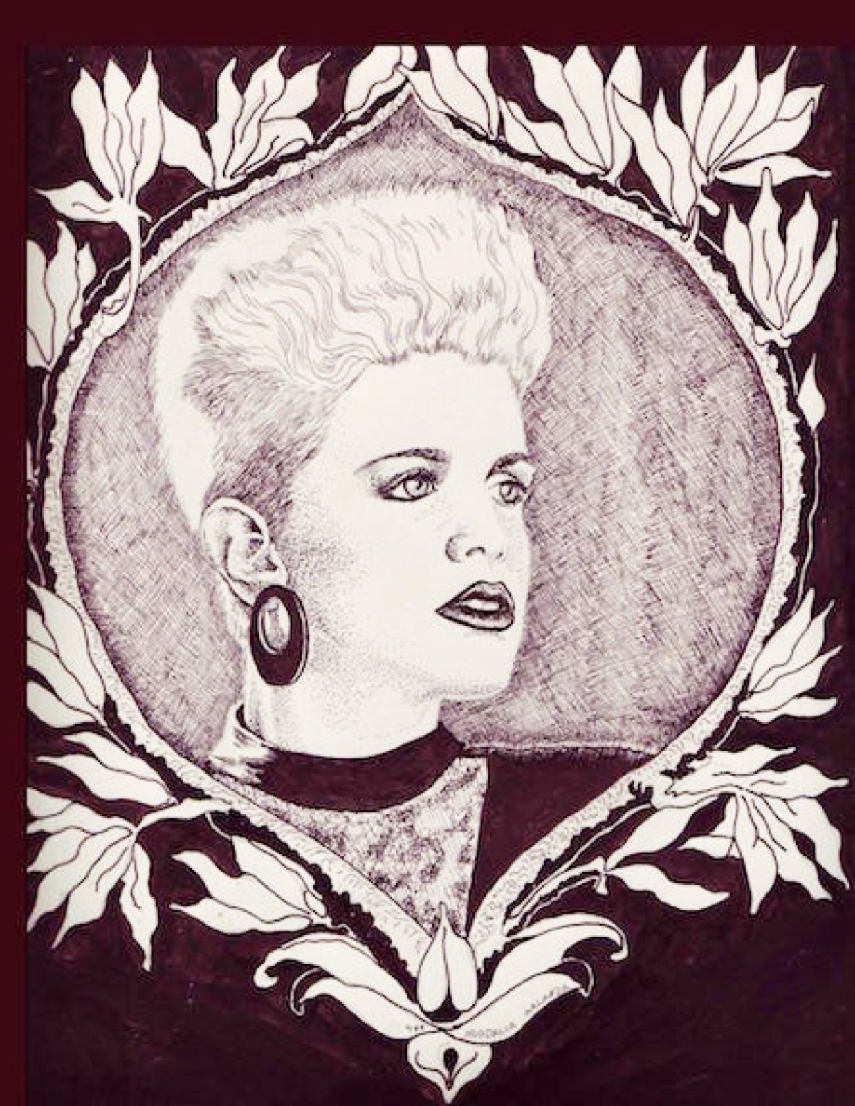 Hairdressor's Girlfriend, pen & ink